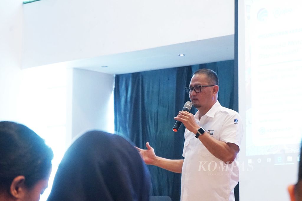 Direktur Jenderal Aplikasi Informatika Kementerian Komunikasi dan Informatika Semuel Abrijani Pangerapan pada Senin (27/8/2018) siang di Menteng, Jakarta Pusat.