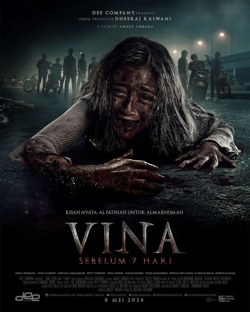 Potret poster film <i>Vina: Sebelum 7 Hari</i>. Film ini mengangkat kisah pembunuhan dan pemerkosaan Vina, pelajar asal Cirebon, Jawa Barat, tahun 2016 lalu.