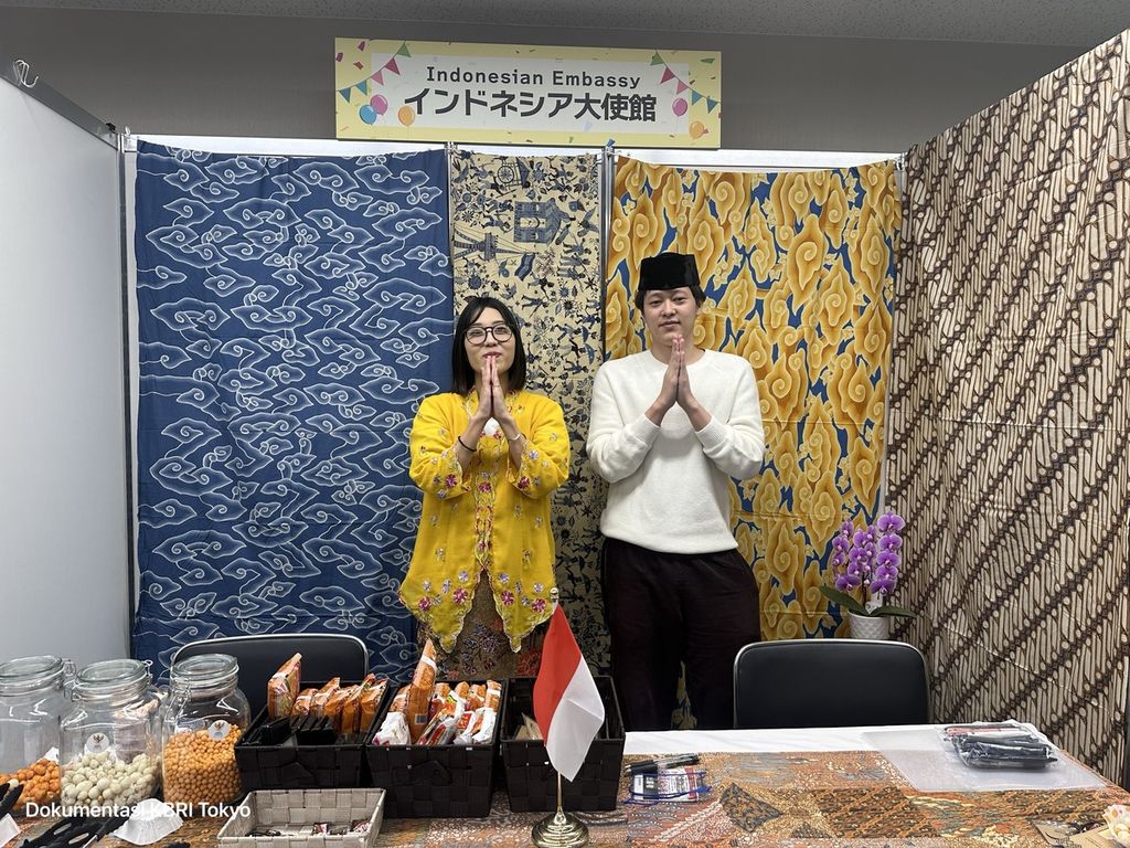 Suasana Festival All Together, Minggu (21/1/2024), di Tokyo, Jepang. Kedutaan Besar RI di Tokyo berpartisipasi dalam kegiatan mengeratkan masyarakat Jepang dengan warga asing di Jepang tersebut,