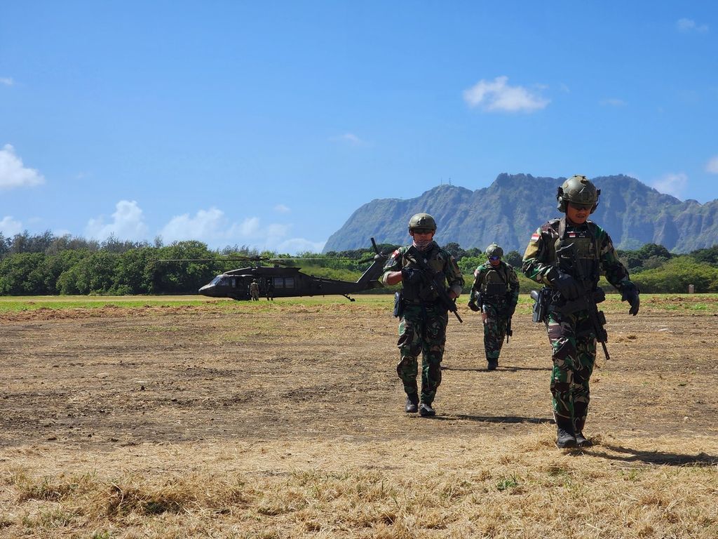 Kopaska TNI AL latihan bersama Navy Seal AS serta pasukan khusus Korea, Jepang, India, dan Peru, Sabtu (13/7/2024).