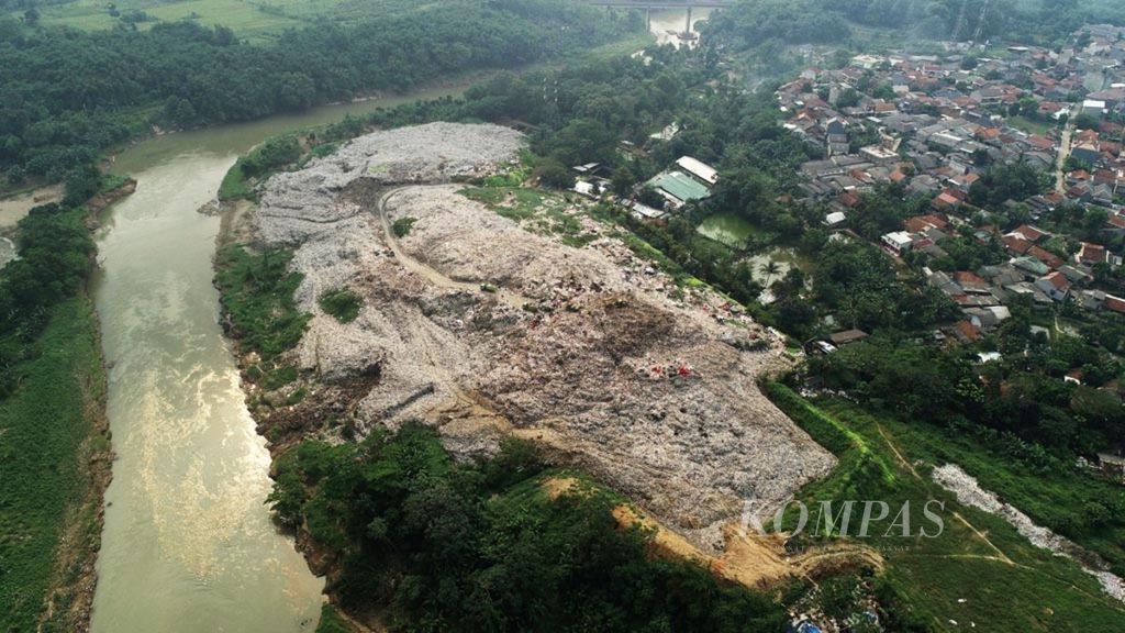 Kondisi Tempat Pemrosesan Akhir Sampah Cipeucang, Serpong, Tangerang Selatan, Banten, Sabtu (25/5/2019). 