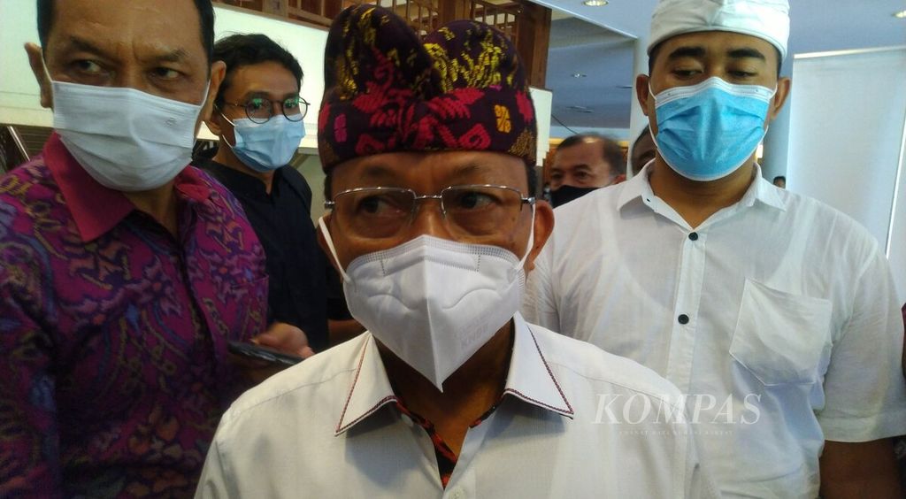 Gubernur Bali Wayan Koster di Nusa Dua, Kabupaten Badung, Senin (14/3/2022). 