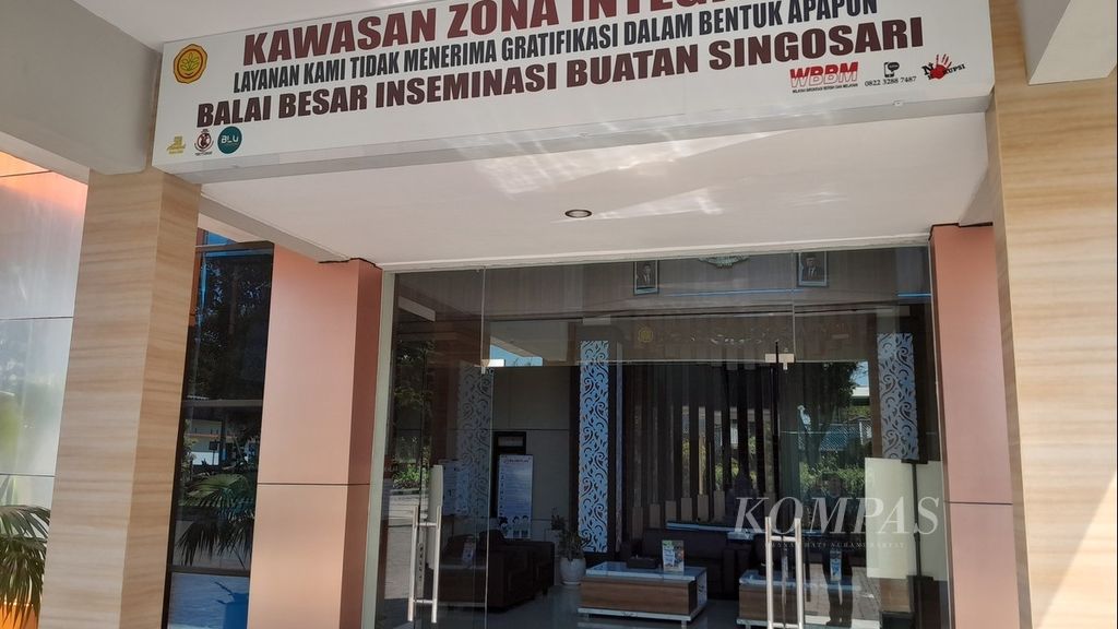 Balai Besar Inseminasi Buatan di Desa Toyomarto, Kecamatan Singosari, Kabupaten Malang, Jawa Timur, saat diabadikan, Jumat (26/5/2023).