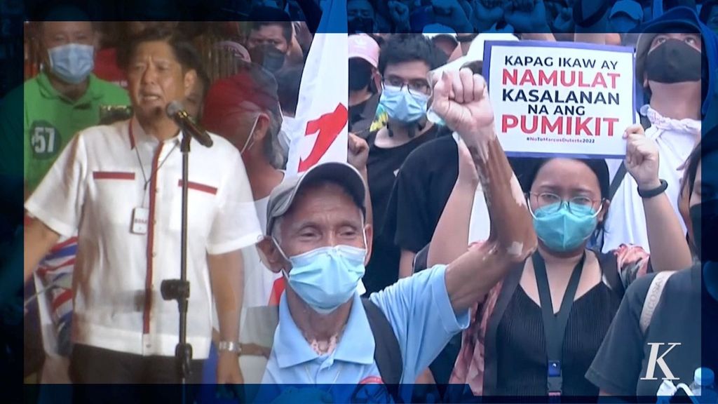 Rabu (11/5/2022), ratusan orang menggelar protes dan menyebut ada kecurangan dalam pilpres Filipina.