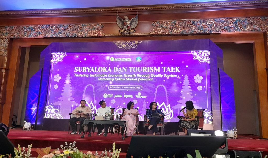 Dalam sesi bincang dihadirkan sejumlah pembicara dari pihak Bank Indonesia, Konjen India di Bali, forum komunikasi desa wisata Bali, dan PT Angkasa Pura I Bandara Internasional I Gusti Ngurah Rai, Bali. 