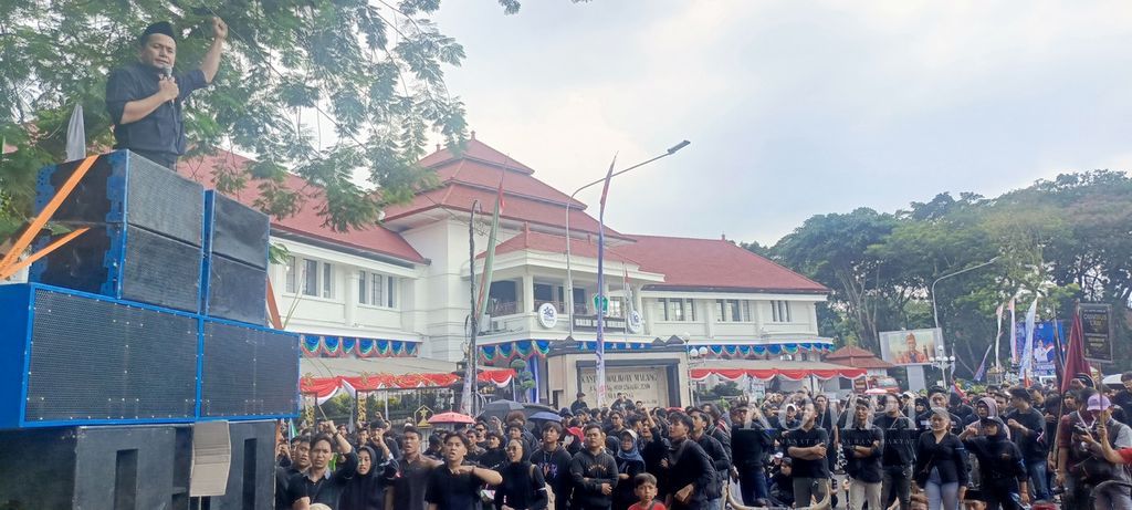 Labor Day demonstration, May 1 2024, in Malang
