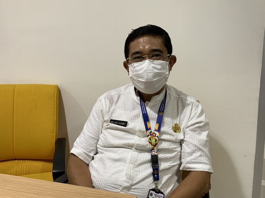Kepala Puskesmas Kecamatan Mampang Prapatan Melvin Sijabat saat ditemui di Puskesmas Kecamatan Mampang Prapatan, Jakarta Selatan, Jumat (25/11/2022).