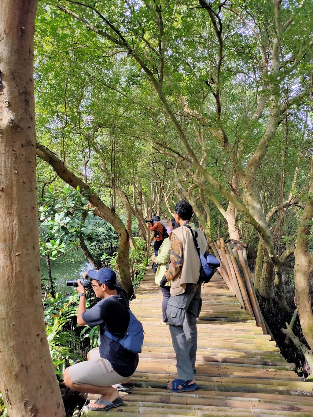 Biodiversity Warriors (BW) Kehati menggelar kegiatan tahunan, Asian Waterbird Census atau sensus burung air Asia di Taman Wisata Alam Mangrove Angke Kapuk, Jakarta pada Minggu (15/1/2023). 