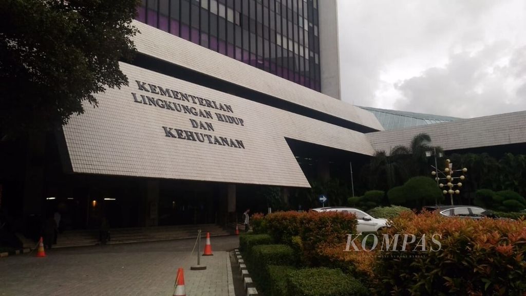 Kantor Kementerian Lingkungan Hidup dan Kehutanan (KLHK) di Jalan Gatot Subroto, Jakarta Pusat.