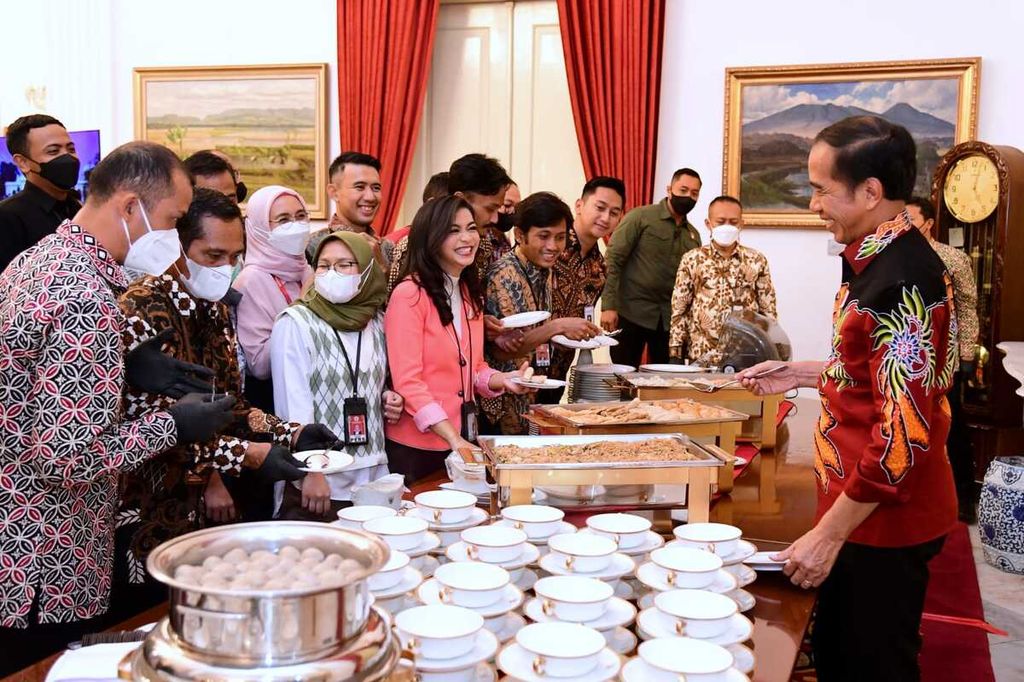 Dari bakso, siomay hingga mie goreng dihidangkan di Istana Negara, Jakarta.