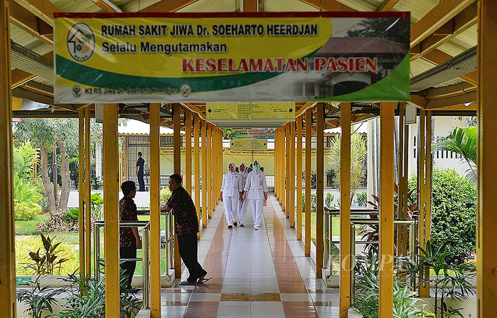 Rumah Sakit Jiwa Dr Soeharto Heerdjan, Grogol, Jakarta Barat, Selasa (22/8). Rumah sakit ini didirikan berdasarkan Keputusan Kerajaan Belanda (Koninklijk Besluit) tertanggal 30 Desember 1865 Nomor 100 dan berdasarkan Keputusan Gubernur Jenderal 14 April 1867. Pembangunan rumah sakit baru dimulai 1876.