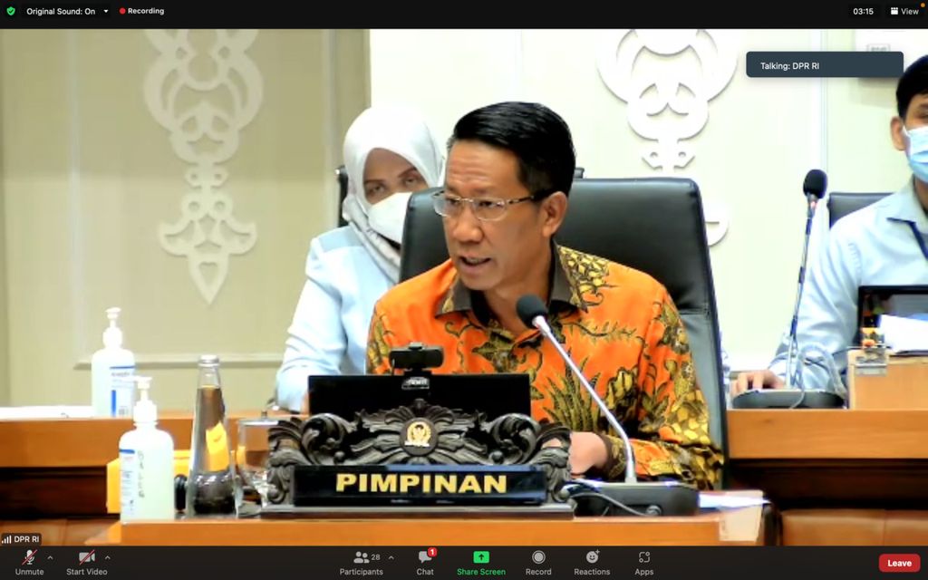 Ketua Badan Legislasi Supratman Andi Agtas, Kamis (24/3/2022), memimpin rapat kerja dengan pemerintah terkait pembahasan Rancangan Undang-Undang tentang Tindak Pidana Kekerasan Seksual.