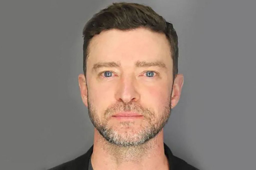 Foto musisi Justin Timberlake dari Departemen Kepolisian Sag Harbor yang diambil pada 18 Juni 2024 di Sag Harbor, New York, Amerika Serikat. Timberlake dituduh menyetir  dalam keadaan mabuk.