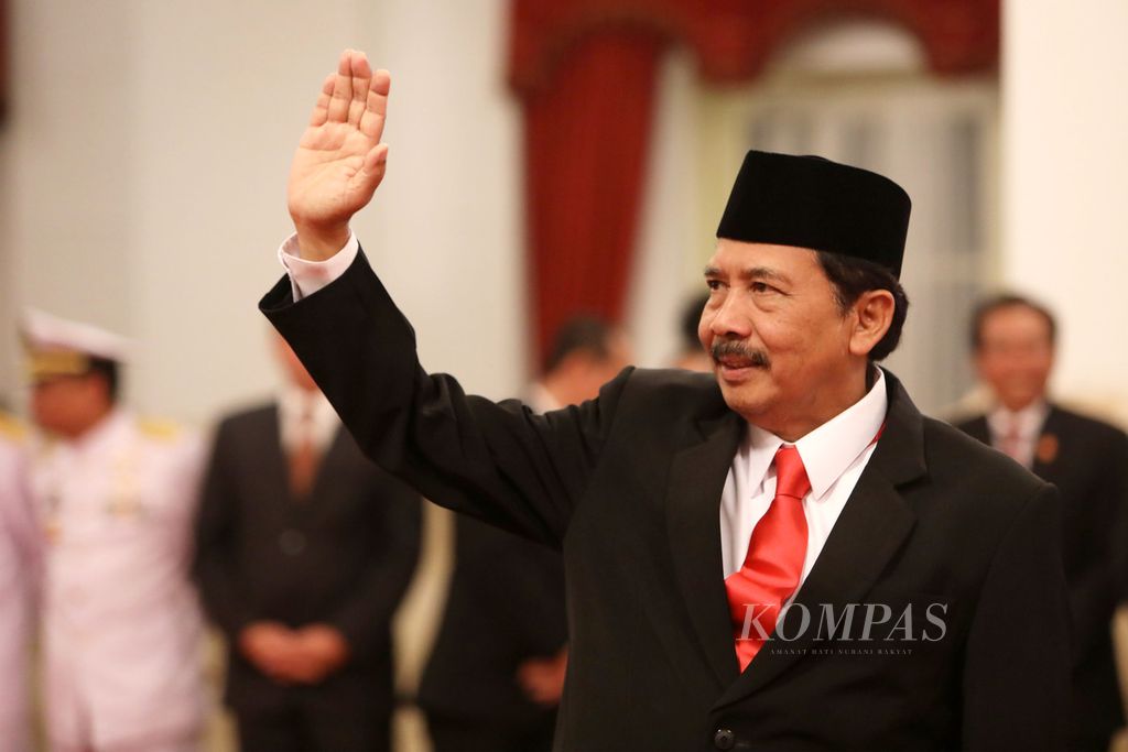 Yudian Wahyudi bersiap dilantik menjadi Kepala Badan Pembinaan Ideologi Pancasila di Istana Negara, Jakarta, Rabu (5/2/2020). 