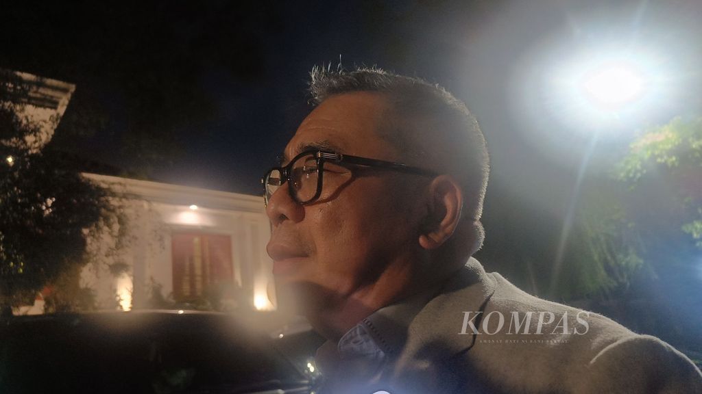 The Vice Chairman of the Nasdem Party, Ahmad Ali, after meeting with the presidential candidate who received the most votes, Prabowo Subianto, in Kertanegara IV, Jakarta, on Tuesday (23/4/2024).