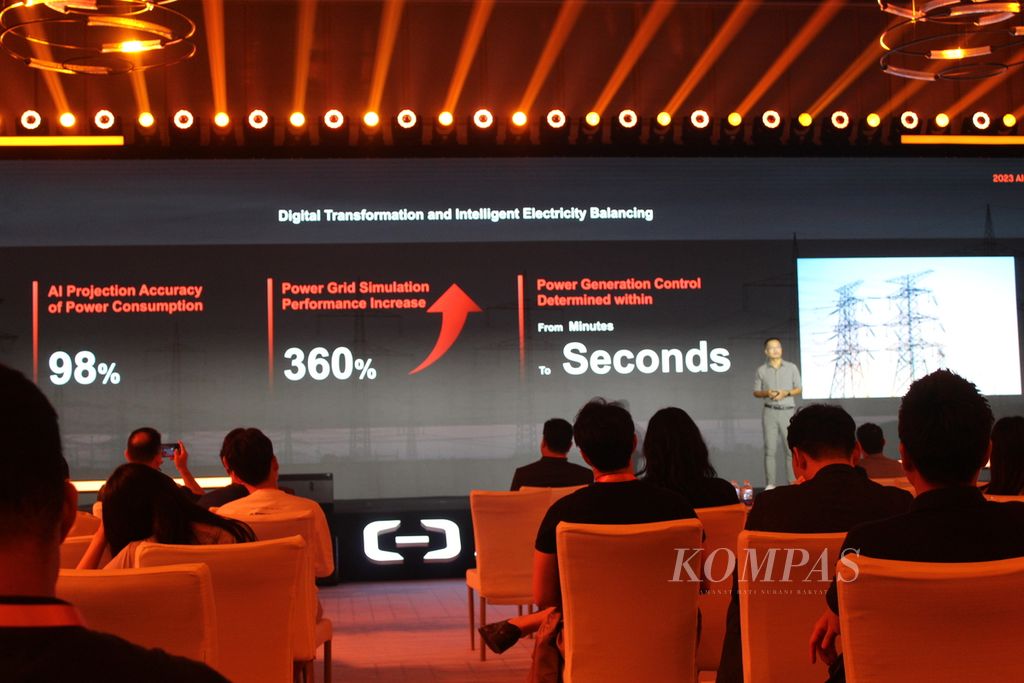 Suasana penyelenggaraan Alibaba Cloud Global Summit 2023 di Kota Hangzhou, China, 26 September 2023. 
