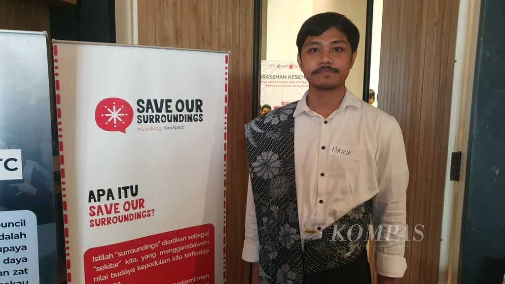 Ketua Umum Indonesian Youth Council for Tactical Changes (IYCTC) Manik Marganamahendra saat ditemui di sela acara Sarasehan Kesehatan yang digelar IYCTC di Jakarta, Jumat (17/5/2024).