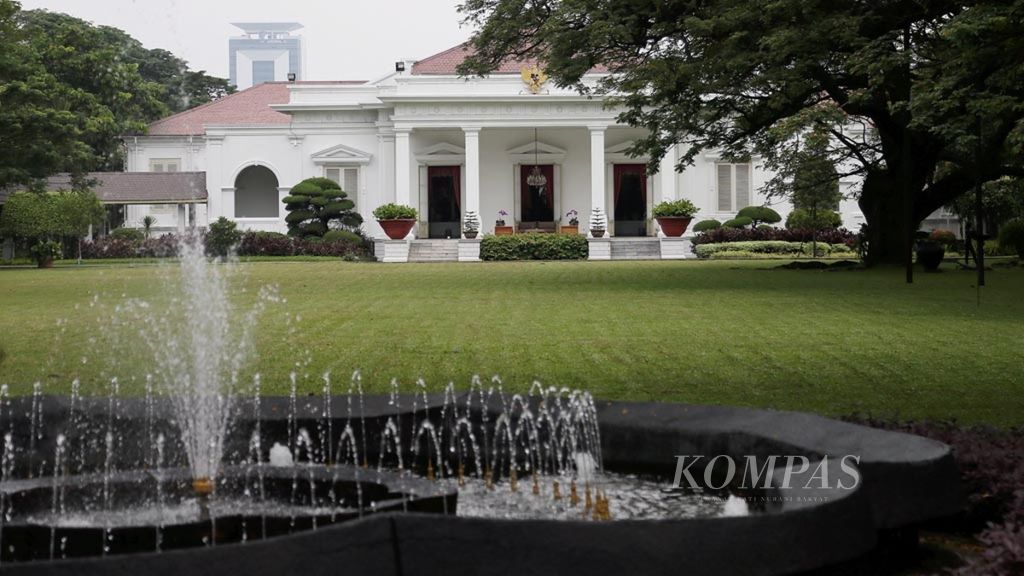 Bagian belakang bangunan Istana Merdeka, Jakarta, Selasa (18/7/2017).