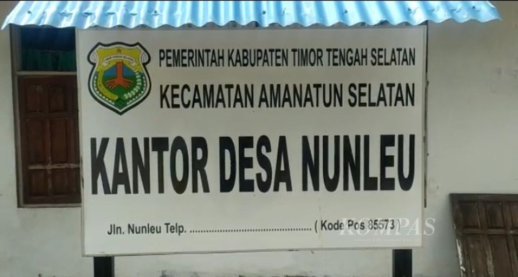 Kantor Desa Nunleu, Timor Tengah Selatan, NTT, Senin (30/8/2021). Wajah kantor desa pun mulai berubah sejak dana desa digulirkan.
