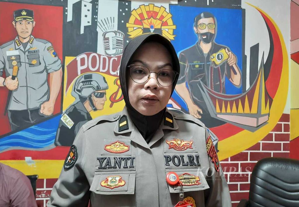 Kepala Seksi Humas Polresta Padang Inspektur Dua Yanti Delfina ketika ditemui di kantornya, Padang, Sumatera Barat, Jumat (4/11/2022).