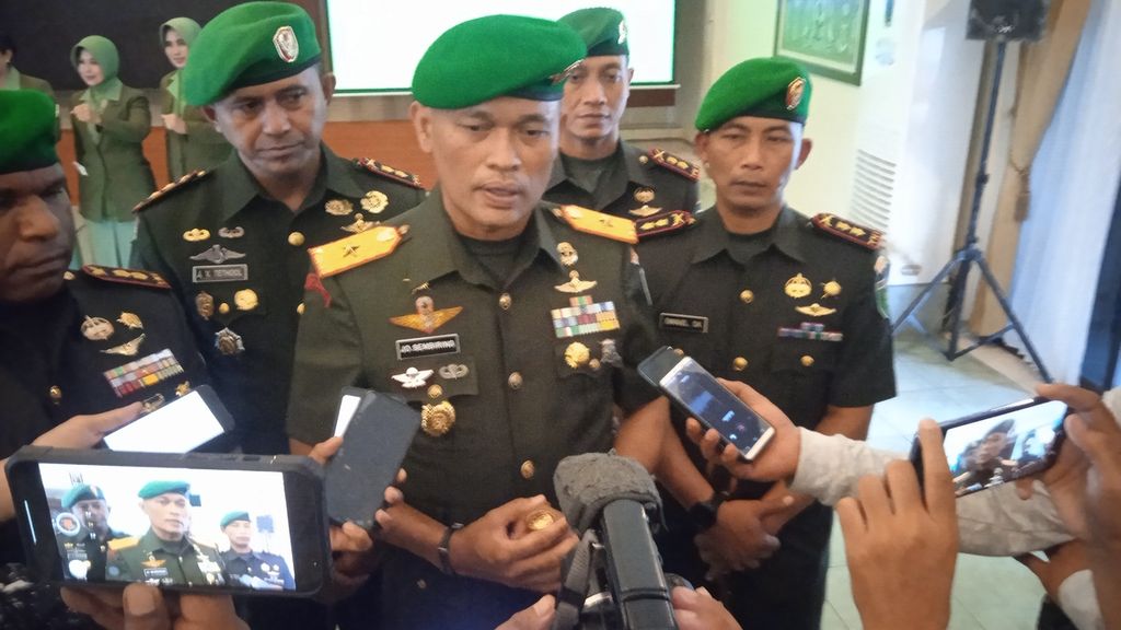 Komandan Resor Militer 172/Praja Wira Yakthi Brigadir Jenderal Juinta Omboh Sembiring saat ditemui di Jayapura, Kamis (30/6/2022).