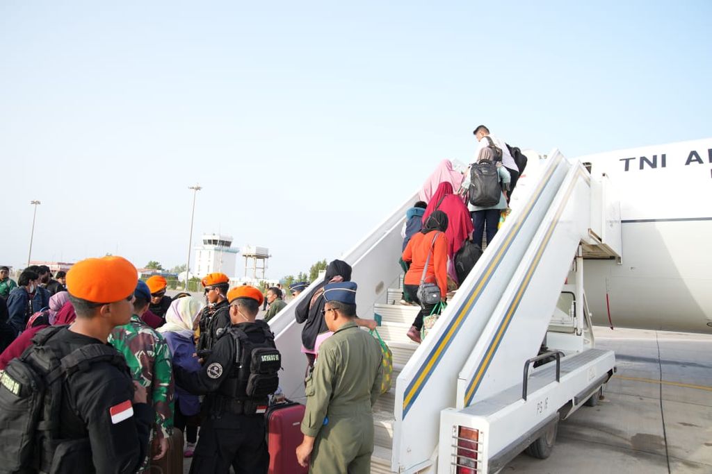Evakuasi WNI dari Sudan tahap pertama berhasil dilakukan, Rabu (26/4/2023). 