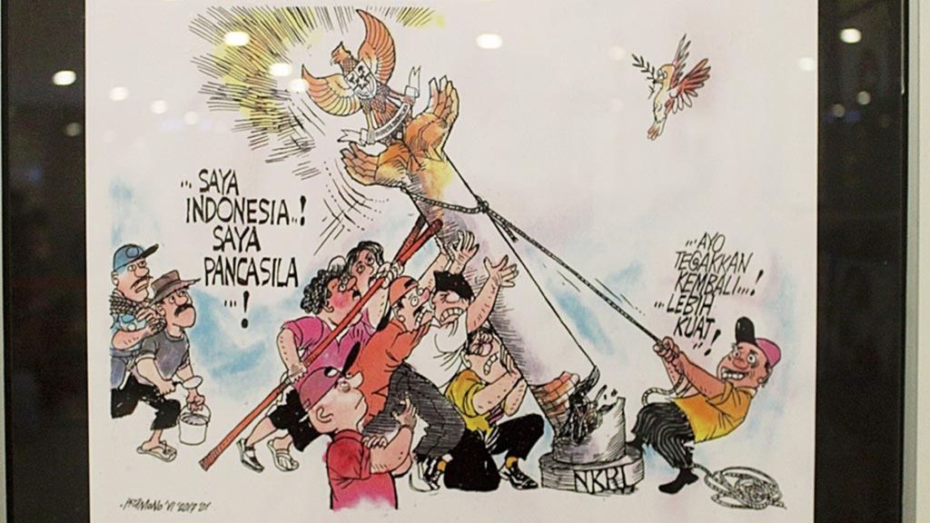 Komunitas kartunis yang bergabung dalam Persatuan Kartunis Indonesia (Pakarti) Bali menyelenggarakan pameran kartun nasional NKRI Harga Mati di Plaza Renon, Denpasar, Bali, 20-22 Agustus 2017. Kartun yang ditampilkan memvisualkan kepedulian dan kegelisahan kartunis Indonesia menyikapi persoalan di dalam negeri.