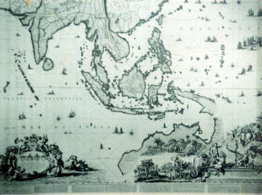 Peta yang dibuat oleh Frank Koerten tahun 1661 yang sederhana semacam itulah yang di antaranya dipakai oleh Persekutuan Dagang Hindia Belanda (VOC) untuk mengarungi lautan. Peta tersebut tampaknya digambar dengan meraba-raba hasil dari perjalanan kapal-kapal yang sampai ke suatu daratan. Namun demikian, terbukti peta itu dapat menuntun VOC sukses berdagang rempah-rempah Indonesia ke banyak negara.