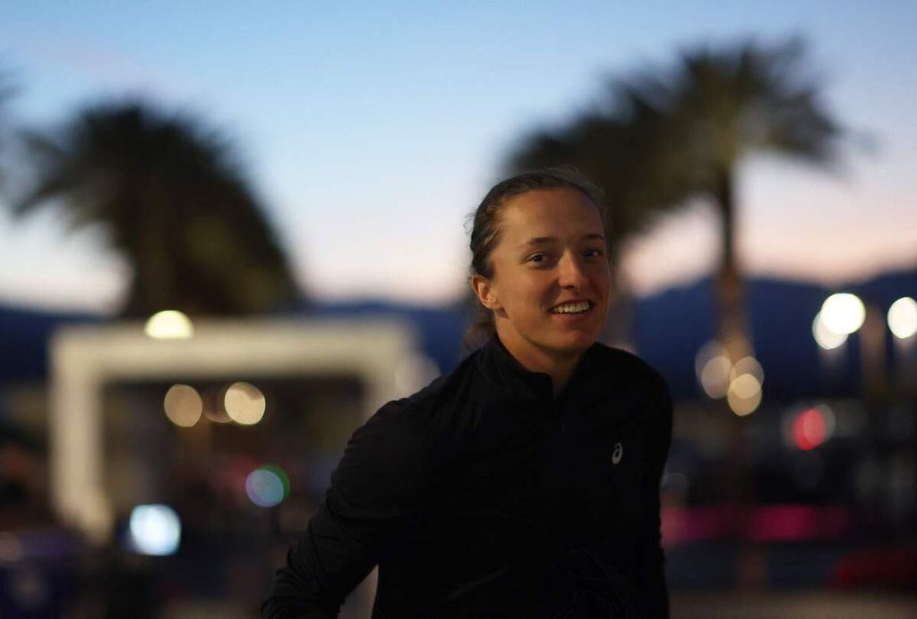 Petenis tunggal putri nomor satu dunia asal Polandia, Iga Swiatek, Rabu (8/3/2023), sebelum tampil dalam turnamen Indian Wells di California yang berlangsung pada 8-19 Maret 2023. 