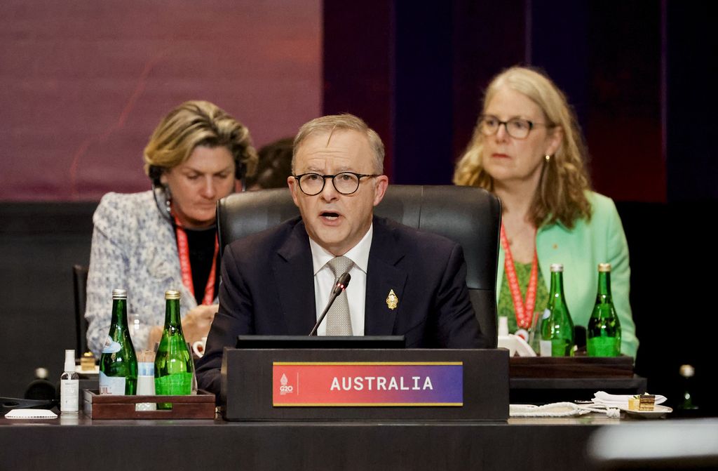 Australian Prime Minister Anthony Albanese spoke at the plenary session of the G20 summit in Nusa Dua, Bali, on November 16, 2022. Through his social media account X, on Thursday (15/2/2024), he conveyed his congratulations on the victory of Prabowo Subianto in the Indonesian presidential election.