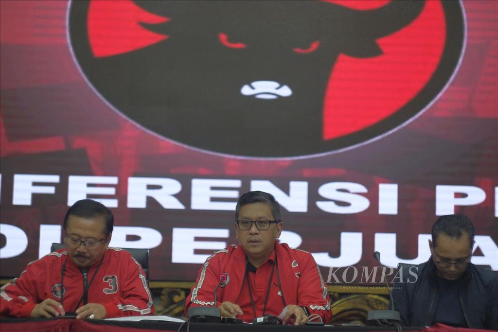 Sekretaris Jenderal PDI-P Hasto Kristiyanto di Jakarta, Kamis (27/6/2019). 