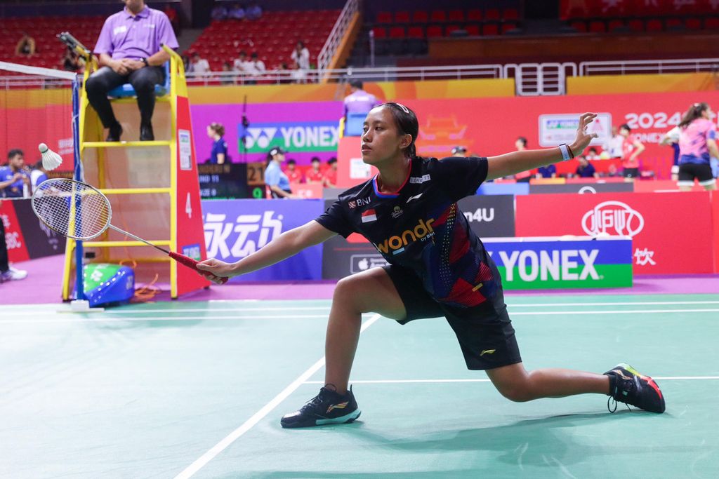 Mutiara Ayu Puspitasari turut menyumbangkan kemenangan bagi Indonesia saat melawan Makau pada Grup F Kejuaraan bulu tangkis Piala Suhandinata. Pada pertandingan di Nanchang International Sports Centre, Senin (30/9/2024), Indonesia menang dengan skor akumulasi 110-58.