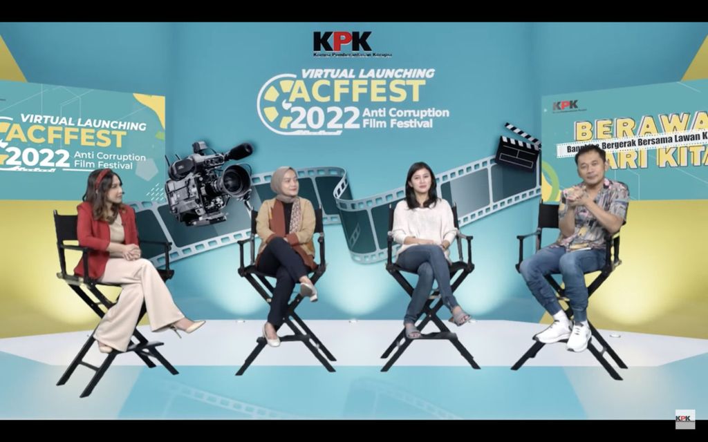 Peluncuran festival film Anti-Corruption Film Festival atau ACFFest 2022 oleh Komisi Pemberantasan Korupsi (KPK) diadakan pada Jumat (3/6/2022) secara daring.