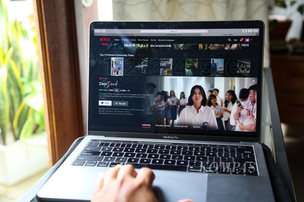 Film berjudul Dear David di layanan penyedia streaming berbasis langganan. Film garapan sutradara Lucky Kuswandi ini berkisah tentang remaja SMA ini menduduki posisi puncak top 10 Netflix Indonesia.