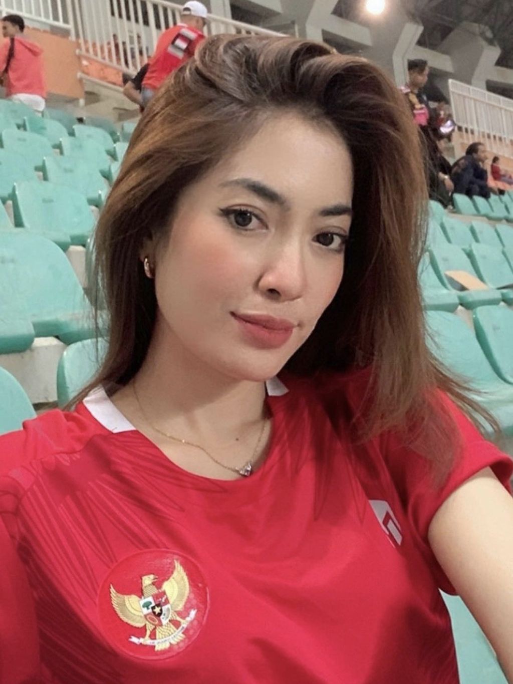 Rizky Amalia, pendukung tim nasional Indonesia.