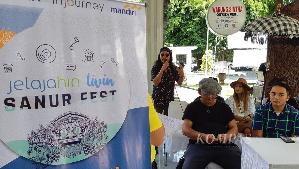 Suasana konferesi pers JelajaHIN Livin' Sanur Fest di Kota Denpasar, Bali, Rabu (25/5/2022).