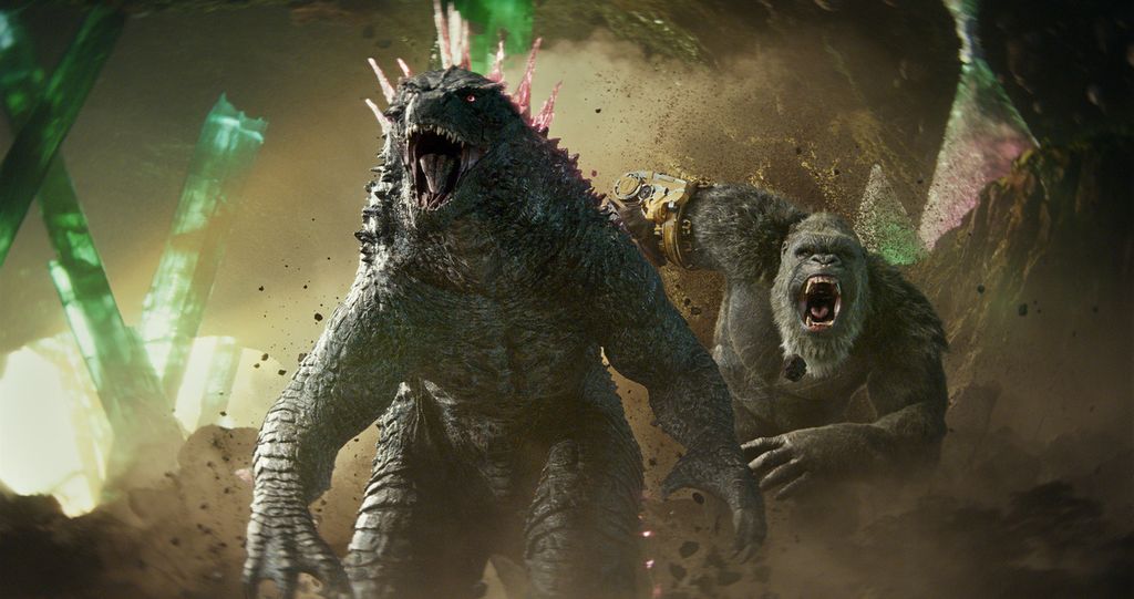 Cuplikan adegan film <i>Godzilla x Kong: The New Empire</i> (2024). Film ini merupakan sekuel dari <i>Godzilla vs Kong</i> (2021).