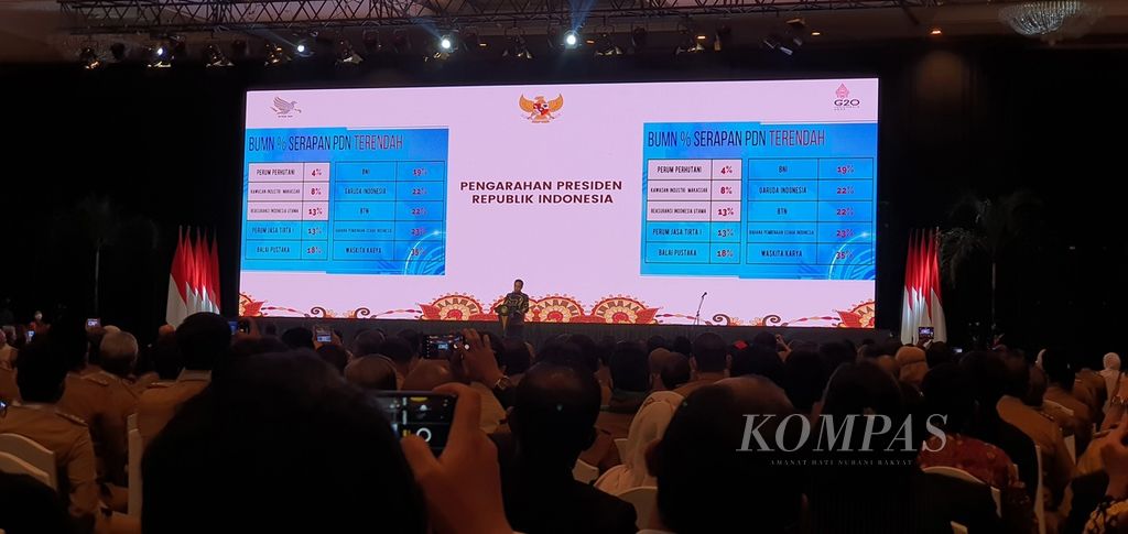 Presiden Joko Widodo meminta para kepala daerah bersama pemerintah pusat mengendalikan inflasi. Hal ini disampaikan dalam pengarahan kepada kepala daerah di JCC, Jakarta, Kamis (29/9/2022). 