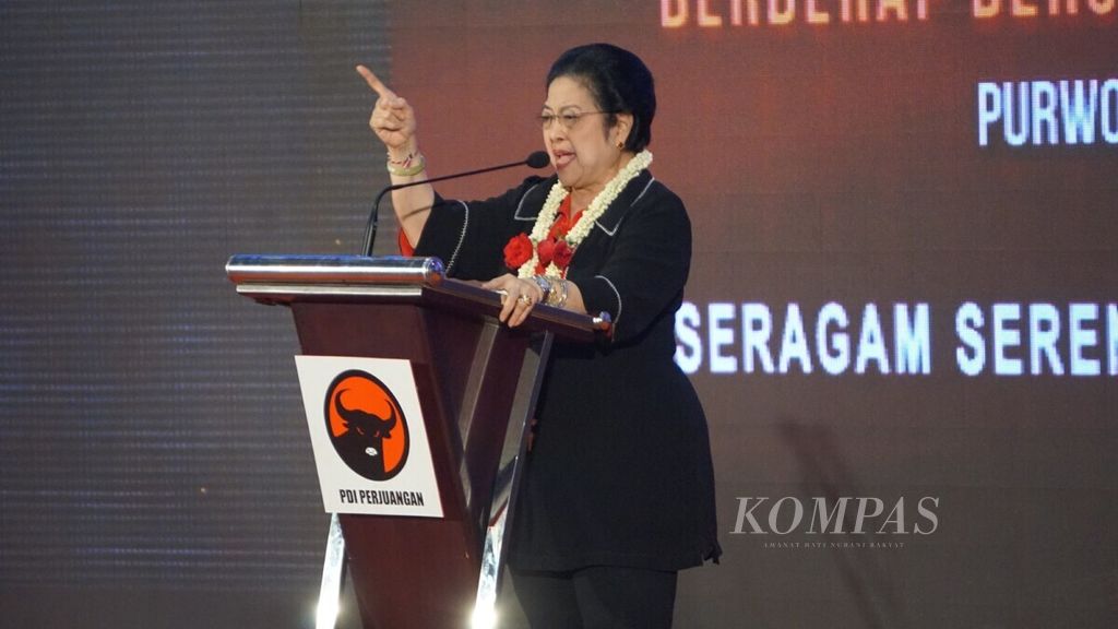 The PDI-P chairwoman Megawati Soekarnoputri