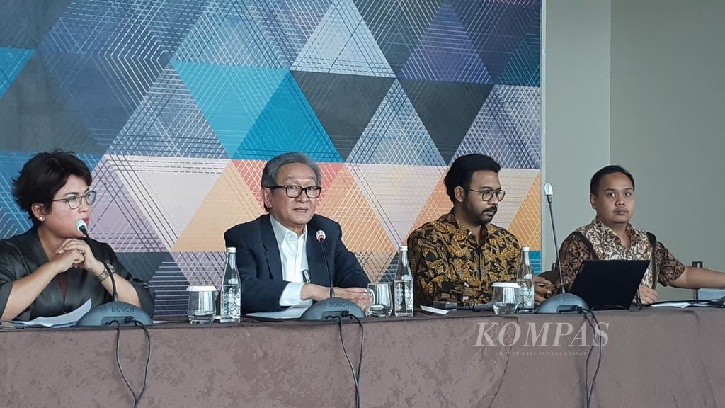 Konferensi pers oleh kuasa hukum PT Bali Towerindo Sentra Tbk terkait kasus kecelakaan Sultan Rifat Alfatih, di Jakarta, Kamis (3/8/2023).