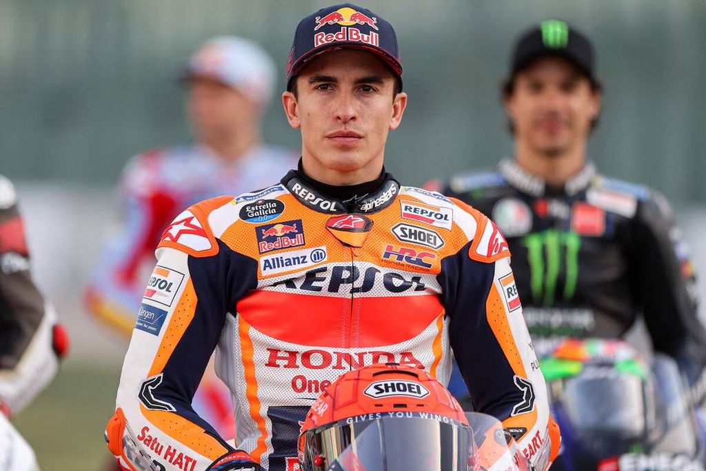 Repsol Honda racer Marc Marquez, in a photo archive dated March 3, 2022, ahead of the MotoGP Qatar series at the Lusail International Circuit in Doha, Qatar. Marquez is ready to compete in the MotoGP America race at the Circuit of the Americas in Austin, United States, this weekend after experiencing diplopia due to a fall at the Mandalika Circuit.