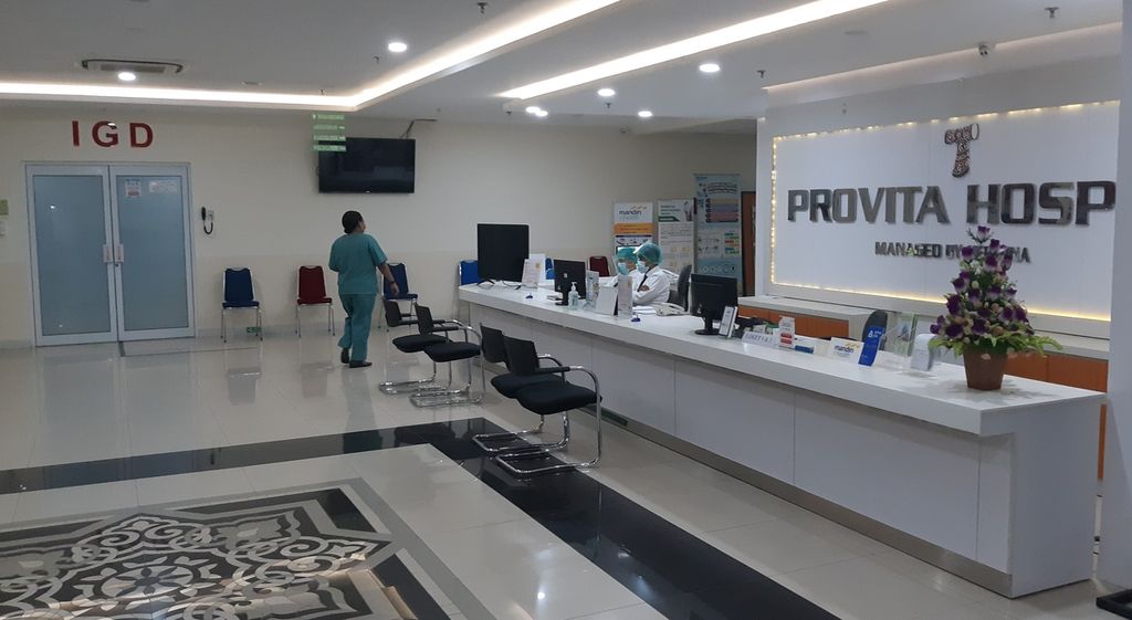 Suasana di dalam Rumah Sakit Provita di Kota Jayapura, Papua, Selasa (24/8/2021). Rumah Sakit Provita termasuk salah satu rumah sakit rujukan untuk penanganan Covid-19 di Papua.
