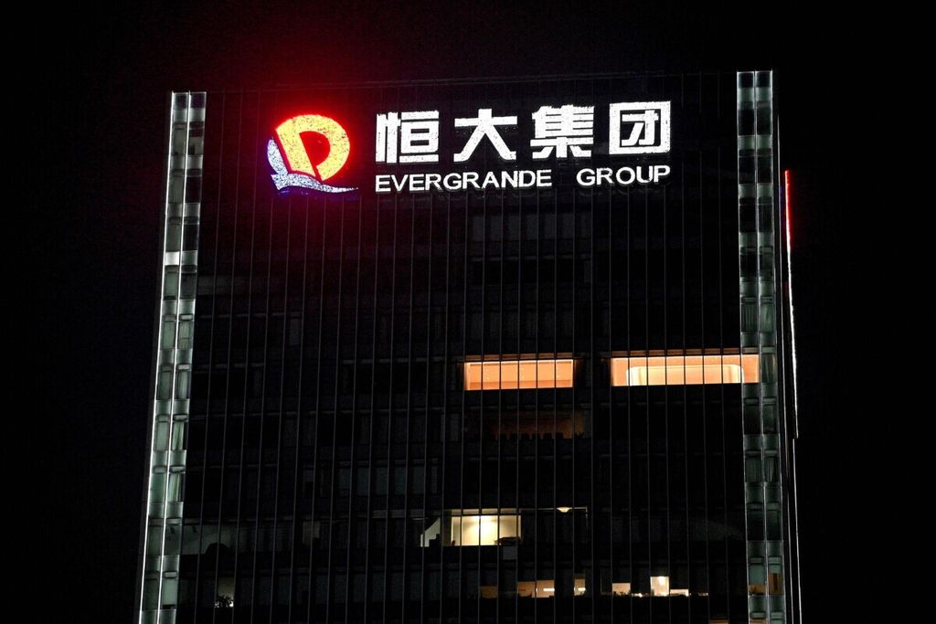 Kantor pusat Evergrande di Shenzen, China, September 2021. Pada 29 Januari 2024, pengadilan Hong Kong memerintahkan penjualan seluruh aset Evergrande karena perusahaan itu gagal bayar utang. 