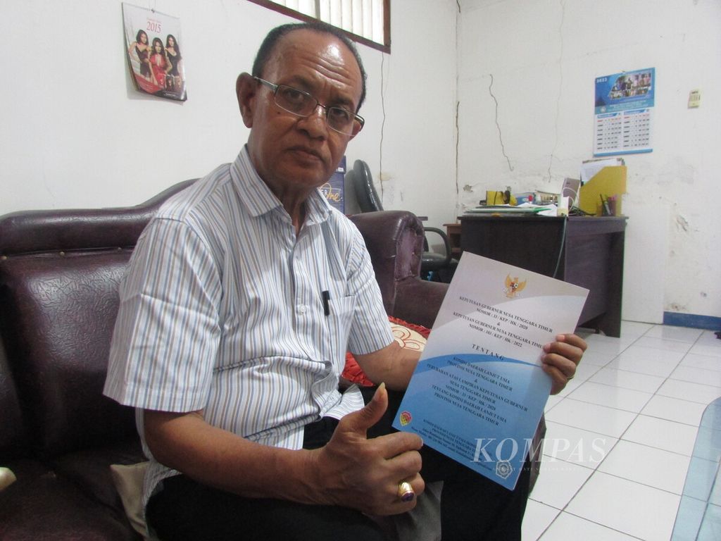 Sekretaris I Komisi Daerah Lansia NTT Sentis Medi, di Kupang, Senin (14/11/2022).