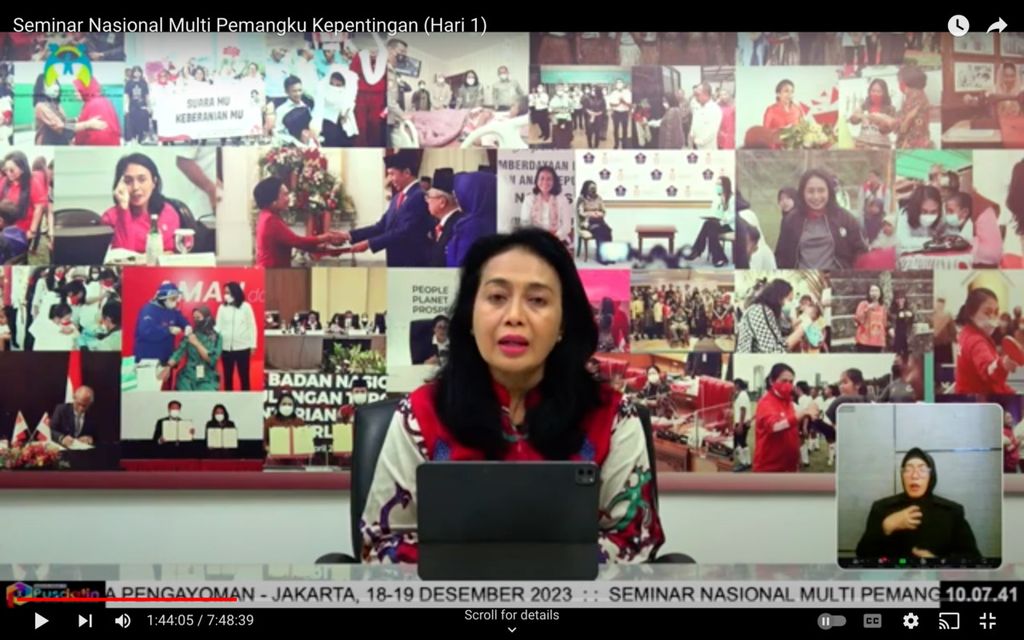Minister of Women's Empowerment and Child Protection (PPPA) I Gusti Ayu Bintang Darmawati