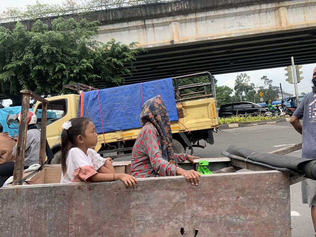 Potret para pemerlu pelayanan kesejahteraan sosial atau PPKS di kawasan Jakarta Pusat, Senin (27/3/2023).