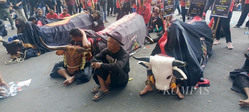 Labor Day demonstration, May 1 2024, in Malang