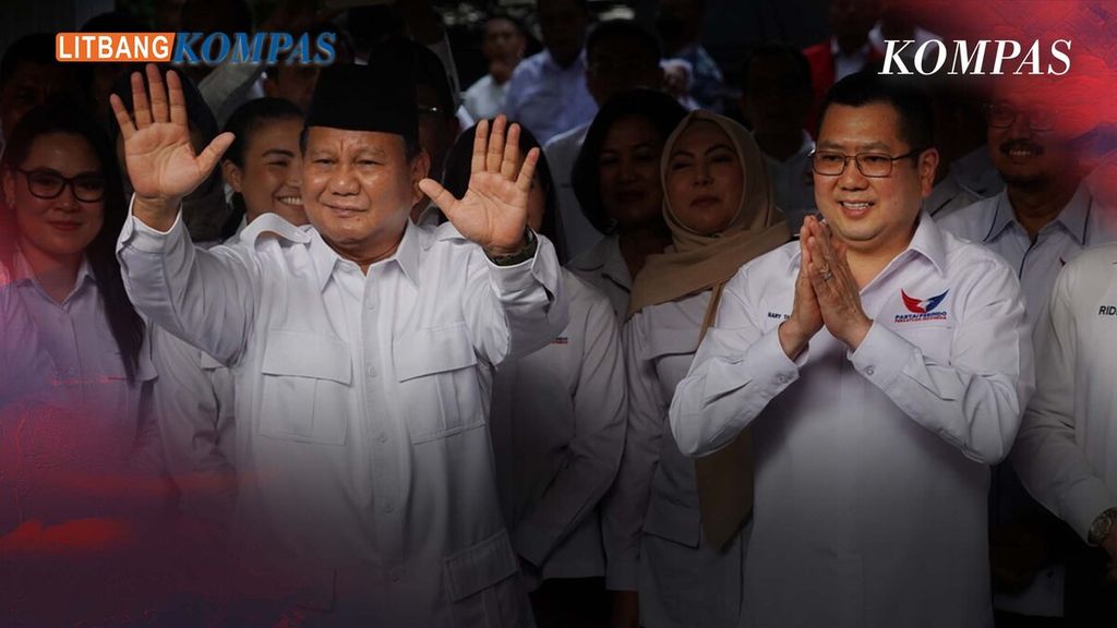 Perindo Party chairman Hary Tanoesoedibjo and Gerindra Party chairman Prabowo Subianto met at Prabowo's residence on Jalan Kertanegara, South Jakarta, Wednesday (5/4/2023). After the meeting, Prabowo mentioned the possibility of Perindo joining the grand coalition.