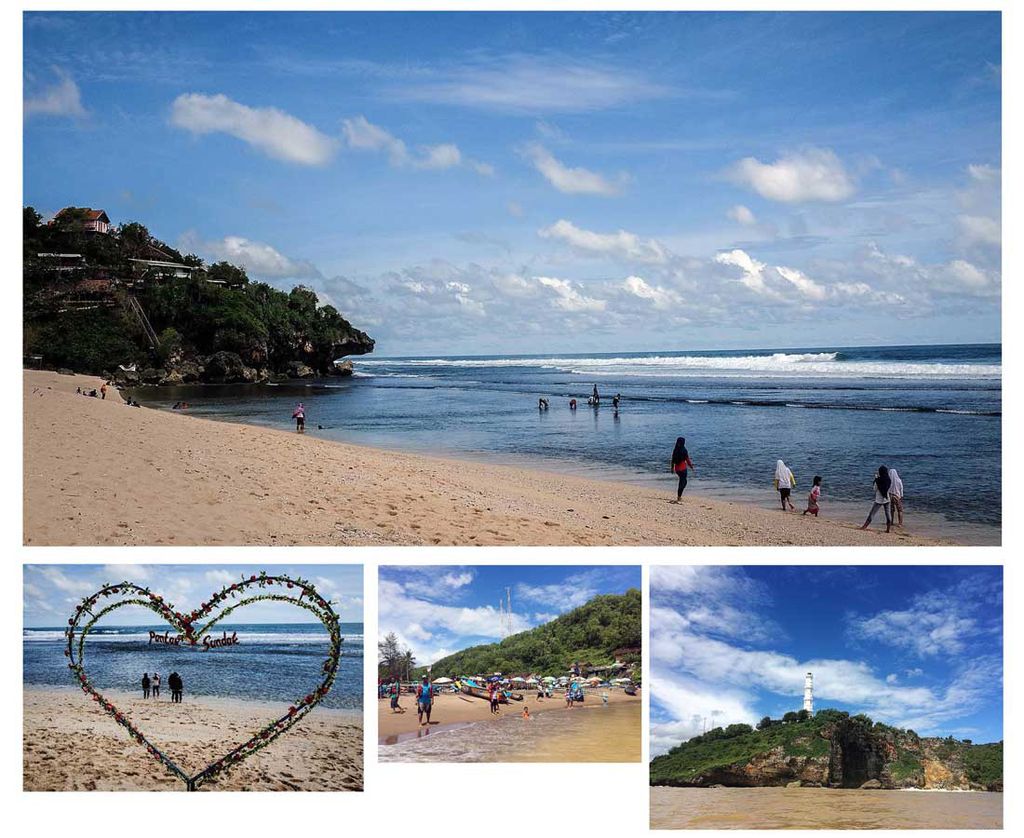 Suasana di Pantai Sundak, Gunung Kidul, pada Februari lalu. Warga menikmati keindahan pantai. Pantai Baron di Gunung Kidul. Suasana di Pantai Sundak, Gunung Kidul. Pantai Baron, Gunung Kidul, yang ramai.