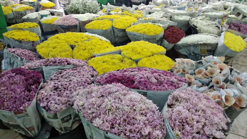 Ilustrasi. Beberapa bunga yang dijual di Pasar Bunga Rawa Belong, Jakarta Barat, Sabtu (16/6/2018).